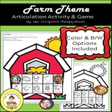 Farm Speech Therapy Articulation Activity
