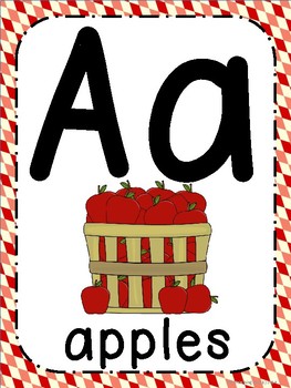 Farm Alphabet Nursery Decor  On the Farm ABCs Poster - Tiny Toes