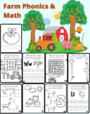 Farm Theme Activity Packet: Phonics & Math for kids age 4+