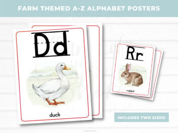 Farm Theme Alphabet Posters & Cards by Our Life in the Shire | TPT