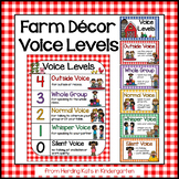 Farm Theme Classroom Decor Voice Levels Chart
