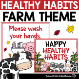 Healthy Habits Posters Farm Theme | Bulletin Board | Bathr