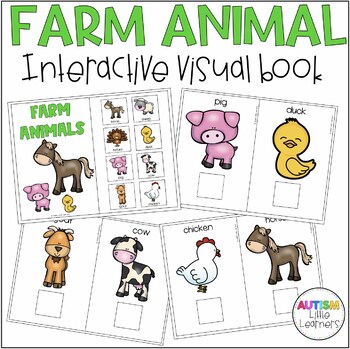 Preview of Farm Animal Interactive Visual Book