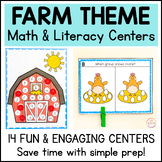 Farm Theme Math & Literacy Centers for Preschool, Pre-K & 