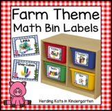 Farm Theme Math Manipulative Labels