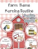 Farm Theme Morning Routine Posters with an Editable Option