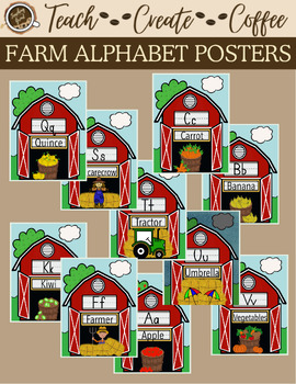 Preview of Farm Themed Alphabet Posters