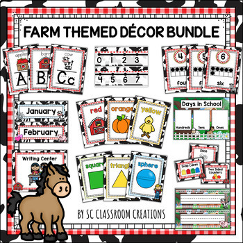 Preview of Farm Themed Classroom Decor Bundle