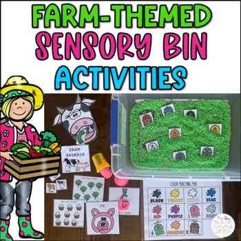 Farm Themed Sensory Bin Activities for Literacy, Math, Fine Motor, and ...