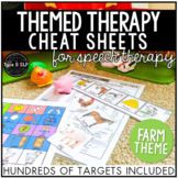 Farm Themed Word Lists | Cheat Sheets for Speech Therapy
