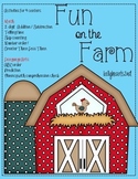 Farm Time Literacy and Math Stations Pack