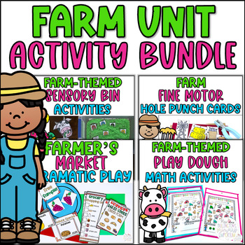 Farm Unit Activities for Toddlers, Preschool, Pre K, and Kindergarten