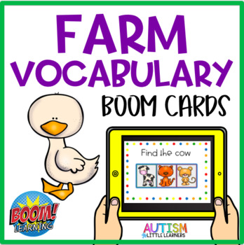 Preview of Farm Vocabulary Boom Cards™