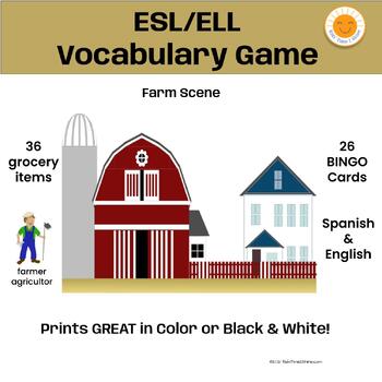 Preview of Farm Vocabulary Game - ESL/ELL/ENL