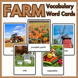 36 Farm Vocabulary Words ESL Picture Cards Flash Cards Wit