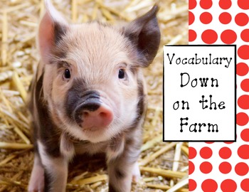 Preview of Farm Vocabulary for Labeling the Farm Montessori Activity