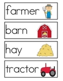 Farm Word Wall Vocabulary Cards