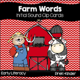 Farm Words Initial Sound Match and Clip Cards