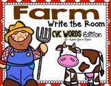 Farm Write the Room - CVC Words Edition