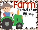 Farm Write the Room - CVCC Words Edition