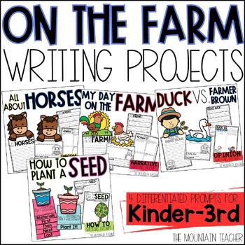 Preview of Farm Writing Prompts, Farm Animals Crafts & Farm Theme Graphic Organizers