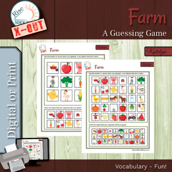 Farm X-Out: A Guess Who or What Game by Rise and Shout | TPT