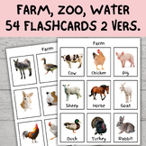 Farm, Zoo, Water Animals Vocabulary Flashcards | Speech Th