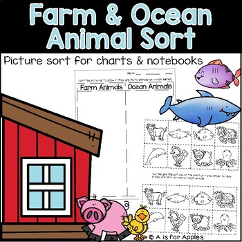 Preview of Farm and Ocean Animal Sort