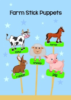 Farm Animal Stick Puppets Teaching Resources | TPT