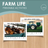 Farm animal printable activity, Preschool printable, Monte