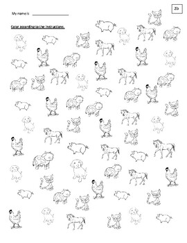 Farm animals – 6 Worksheets - Verbal comprehension - English / ESL