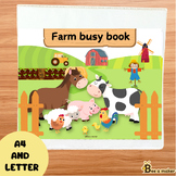 Farm animals busy book