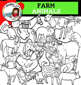 Farm animals clip art by Artifex | Teachers Pay Teachers