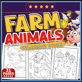 Farm animals coloring book  Farm Animals Coloring Pages