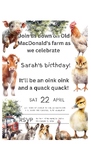 Farm animals, editable template, customise