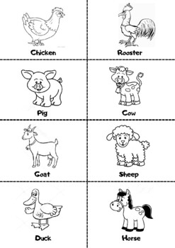 Preview of Farm animals flashcards