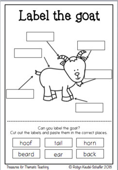 Farm animals labelling activity by Treasures for Thematic Teaching