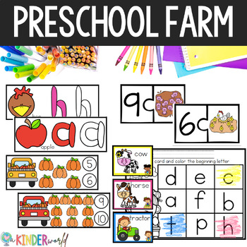Preview of OWL Pre-k Unit 3 Farm packet  +  2 Printable books!