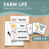 Farm printable activity, plants and animals, Montessori ac