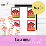 Farm theme, crops musical cards game, multi-use flashcards