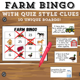 Farm themed bingo activity game- With quiz style clues