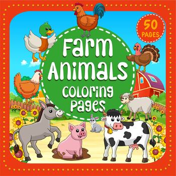 Preview of Farme Animals Coloring Pages | coloring Activity worksheets