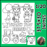 Farmer Coloring Bulletin Board Community Helper Collaborat