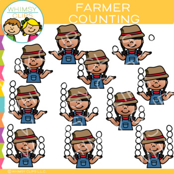 Preview of Farmer Counting Eggs Clip Art