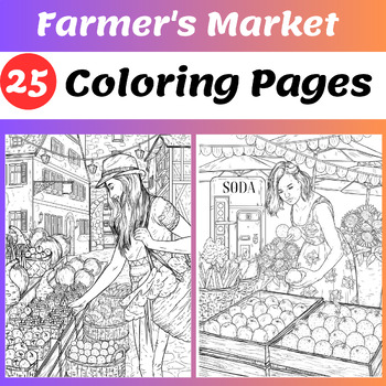 Preview of Farmer's Market Coloring Pages |