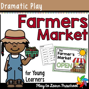 Preview of Farmers Market Dramatic Play Printables Pretend Play Farm for Preschool