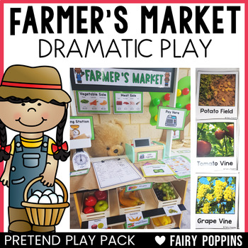 Preview of Farmer's Market Dramatic Play Printables | Pretend Play Pack