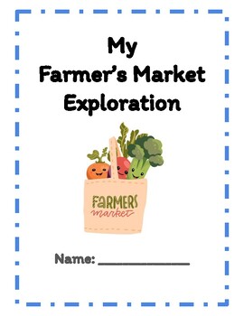 Preview of Farmer's Market Exploration Workbook Cover