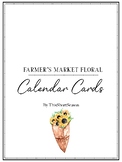 Farmer's Market Floral - Pocket Chart Calendar Cards