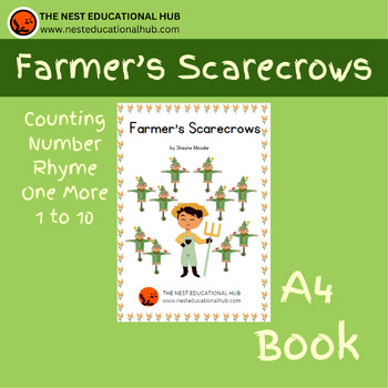 Preview of Farmer's Scarecrows Counting/Number Rhyme for 1 more (1 to 10)